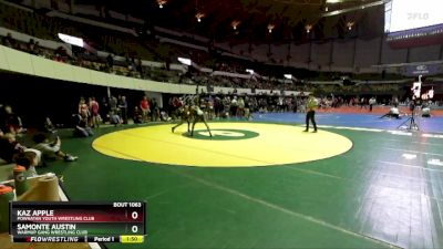 National 6-8 125 Cons. Round 3 - Kaz Apple, Powhatan Youth Wrestling Club vs Samonte Austin, Warmup Gang Wrestling Club