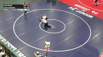 110 lbs Consi Of 16 #1 - Liam Israel, Northampton vs Elias Mansour, Laurel