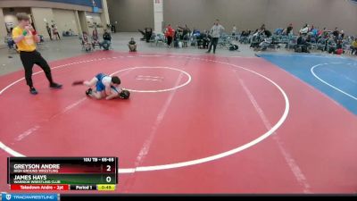 65-65 lbs Round 3 - James Hays, Warrior Wrestling Club vs Greyson Andre, High Ground Wrestling