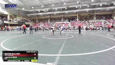 110 lbs Cons. Round 3 - Keaton Ballard, Team Haysville vs Lincoln Peck, War