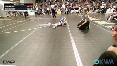 37-40 lbs Round Of 16 - Flint Fields, Tiger Trained Wrestling vs Zeke Dunlop, Team Tulsa Wrestling Club
