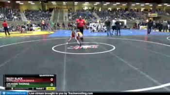 45 lbs Quarterfinal - Riley Slack, Illinois Valley Youth Wrestlin vs Lylyann Thomas, Devil Cats