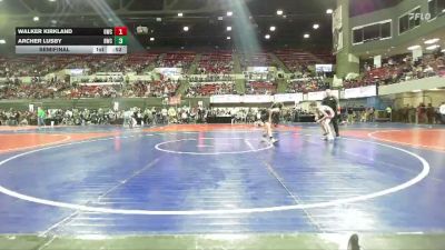 86 lbs Semifinal - Walker Kirkland, Glasgow Wrestling Club vs Archer Lusby, Belgrade Wrestling Club