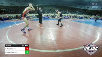 100 lbs Semifinal - Ryatt Rodden, Harrah Little League Wrestling vs Anson Lastinger, Cardinal Wrestling Club