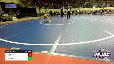 92 lbs Round Of 32 - Bradley Egan, Cowboy Wrestling Club vs Kinsler Brown, Amped Wrestling Club