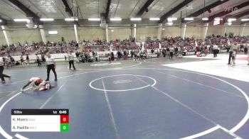 50 lbs Semifinal - Kruizemen Myers, Colorado Outlaws vs Ashe Padilla, Wolfpack Wrestling Academy