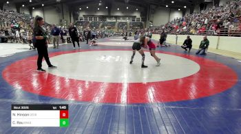 100-105 lbs Quarterfinal - Natalie Hinson, Georgia vs Carleigh Rau, Dragons Junior Wrestling Club