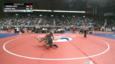 3A-175 lbs Champ. Round 1 - Barrett Rice, Worland vs Bennan Lopez, Douglas