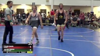 133 lbs Quarterfinal - Tyler Davis, Adrian vs Jacob Gregg, Case Western