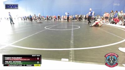 110 lbs Quarterfinal - Taber McBurney, Topeka Blue Thunder Wrestling Club vs Trejen Jackson, SlyFox Wrestling Academy