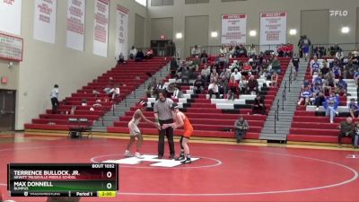 105 lbs Quarterfinal - Terrence Bullock, Jr., Hewitt Trussville Middle School vs Max Donnell, Bumpus