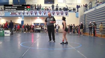 100 lbs Cons. Round 4 - Maliya Halpin, Borah High School vs Allyson Taylor, Columbia