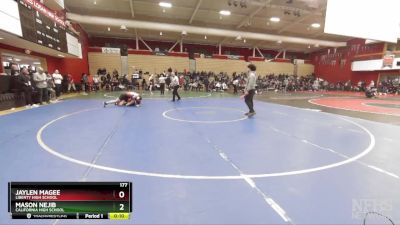 177 lbs Cons. Round 3 - Jaylen Magee, Liberty High School vs Mason Nejib, California High School