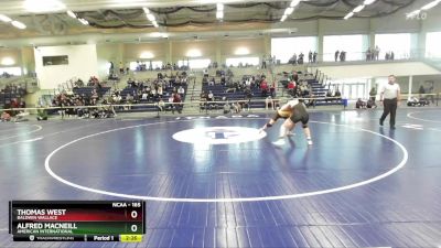 165 lbs Quarterfinal - Thomas West, Baldwin Wallace vs Alfred MacNeill, American International