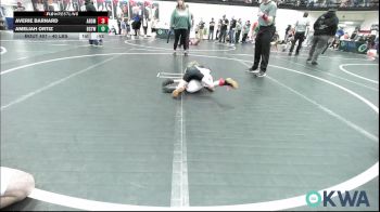 40 lbs Quarterfinal - Averie Barnard, ARDMORE TAKEDOWN CLUB vs Ameliah Ortiz, Bridge Creek Youth Wrestling