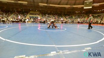 52 lbs Consi Of 8 #1 - Eli Zarnke, Hilldale Youth Wrestling Club vs Drew Lawson, Newkirk Takedown Club