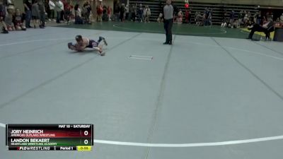 60 lbs Semifinal - Jory Heinrich, American Outlaws Wrestling vs Landon Bekaert, Heartland Wrestling Academy