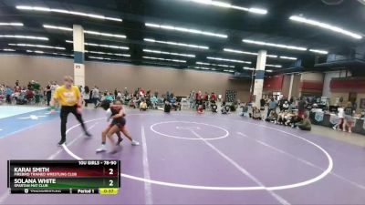 78-90 lbs Round 1 - Solana White, Spartan Mat Club vs Karai Smith, Firebird Trained Wrestling Club