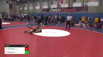 114 lbs 7th Place - Aiden Simmons, Bakersfield vs Dominic Marquez, Paso Robles