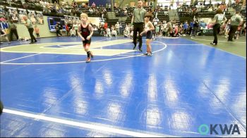 52 lbs Round Of 16 - Griffyn Moyer, Del City Little League vs Connor Abbott, F-5 Grappling