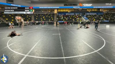 113 lbs Champ. Round 2 - Hogan Rice, Woodstock (Marian) vs Colton Schultz, Joliet (Catholic Academy)