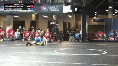 70 lbs Quarters - Jackson Strittmatter, Pennsylvania vs Khylen Sanderson, Wichita Training Center