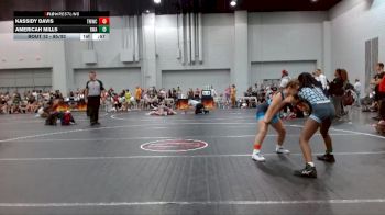 85/92 Round 1 - Americah Mills, Roundtree Wrestling Academy vs Kassidy Davis, Thunder Mountain Wrestling Clu