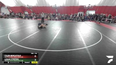 114 lbs Cons. Round 1 - Tyler Berchtold, South St. Paul Wrestling Club vs Logan Steffen, Oregon Youth Wrestling Club