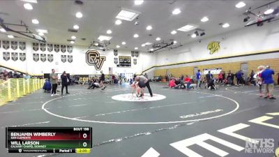 132 lbs Champ. Round 2 - Benjamin Wimberly, San Clemente vs Will Larson, Calvary Chapel Downey