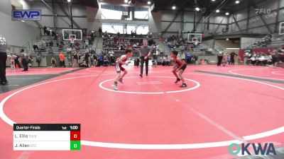 52 lbs Quarterfinal - Levi Ellis, Tulsa North Mabee Stampede vs Jimmy Allen, Owasso Takedown Club