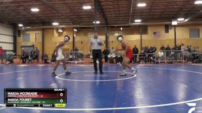 184 lbs Round 1 (6 Team) - Nakoa Fouret, Clackamas Community College vs Makoa McCreadie, Arizona Christian University