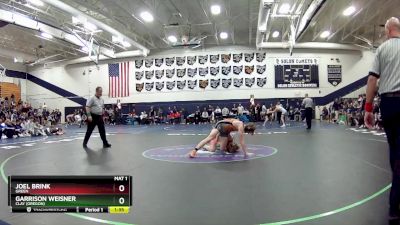 132 lbs 1st Place Match - Garrison Weisner, Clay (Oregon) vs Joel Brink, Green