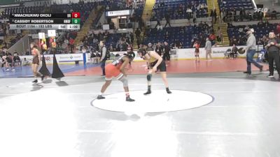 152 lbs Semifinal - Nmachukwu Okoli, Bridgewater-Raynham vs Cassidy Robertson, Northeast Metro Tech/Bishop Fenwick