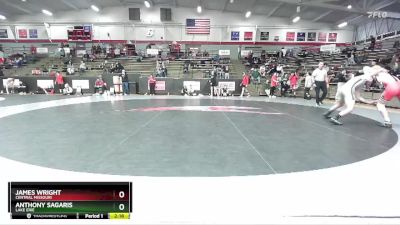 133 lbs Cons. Round 4 - Anthony Sagaris, Lake Erie vs James Wright, Central Missouri