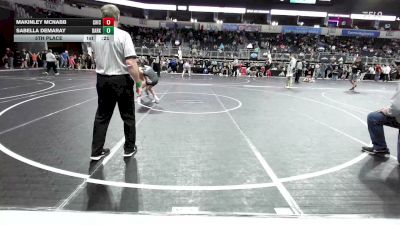 90 lbs 5th Place - MaKinley McNabb, Chickasha vs Sabella Demaray, Darkhorse WC