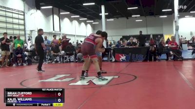 165 lbs Placement Matches (8 Team) - Brian Clifford, New Jersey vs Kalel Williams, Michigan