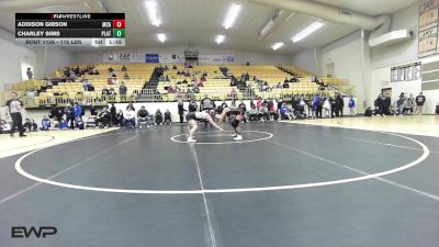 115 lbs Rr Rnd 3 - Addison Gibson, McAlester High School Girls vs Charley Sims, Platte County
