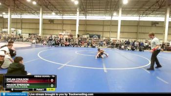 70 lbs Cons. Round 5 - Dylan Coulson, Canfield Middle School vs Mason Emerson, Meridian Middle School