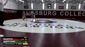 165 lbs Champ. Round 1 - Max Sokolski, Augsburg vs Brennen Graber, Luther