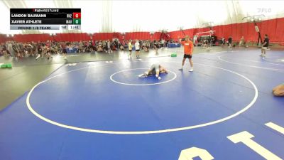 138 lbs Round 1 (8 Team) - Landon Baumann, Roncalli B vs Xavier Athlete, Mauston