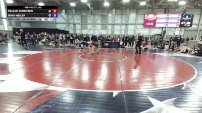 U20 Women - 55 lbs Champ. Round 1 - Pallas Andersen, UT vs Myia Weiler, CA