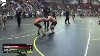 97 lbs Cons. Round 4 - Hunter Johnson, Dowagiac WC vs Quincy Hackley, Byron Center