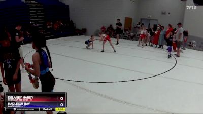 65 lbs Round 3 (6 Team) - Delaney Hardy, Nebraska Red Girls vs Hadleigh Ray, Kansas Girls