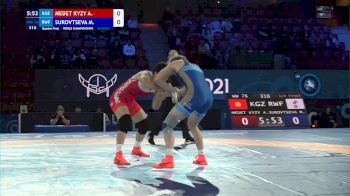 76 kg 1/4 Final - Aiperi Medet Kyzy, Kyrgyzstan vs Marina Surovtseva, Russian Wrestling Federation