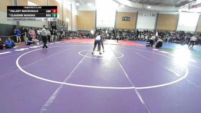 185 lbs Quarterfinal - Hillary MacDonald, Lawrence vs Claudine Masoka, North Providence