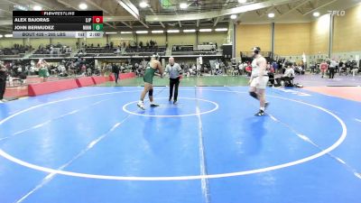 285 lbs Quarterfinal - Alex Bajoras, Saint John's Prep vs John Bermudez, Minnechaug