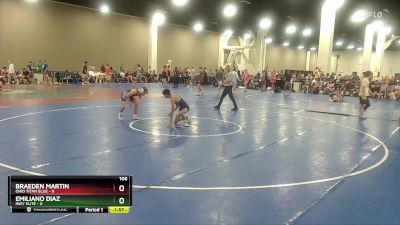 106 lbs Round 6 (16 Team) - Braeden Martin, Ohio Titan Blue vs Emiliano Diaz, Indy Elite