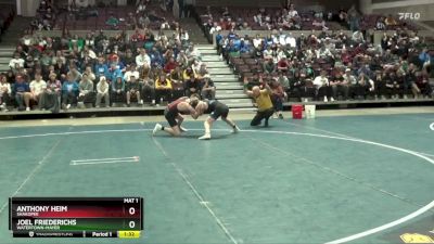 121 Championship Bracket 1st Place Match - Joel Friederichs, Watertown-Mayer vs Anthony Heim, Shakopee