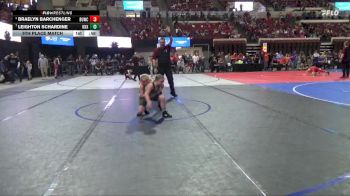 85 lbs 5th Place Match - Leighton Schardine, Ennis Wrestling Club vs Braelyn Barchenger, Darkhorse Wrestling Club