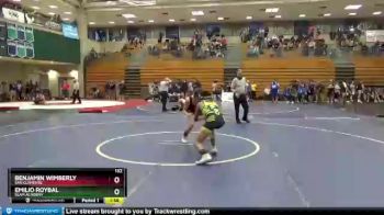 132 lbs Champ. Round 2 - Benjamin Wimberly, San Clemente vs Emilio Roybal, Slam Academy
